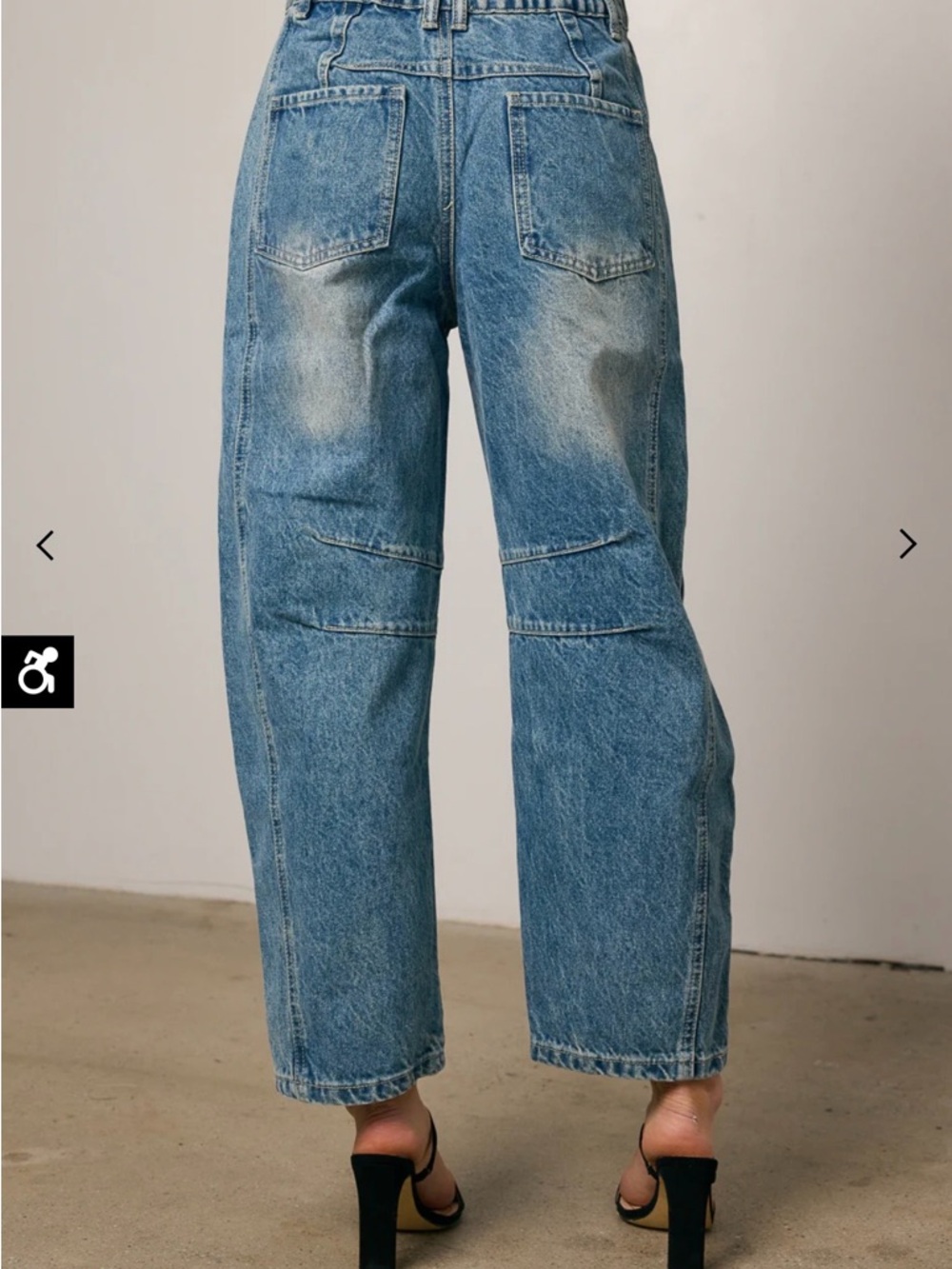 bohme Washed Blue Women's Relaxed Straight Jeans - Picture 3 of 7
